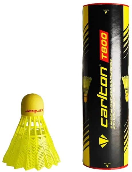 Carlton T800 Nylon Badmintonbolde Gul/Rød